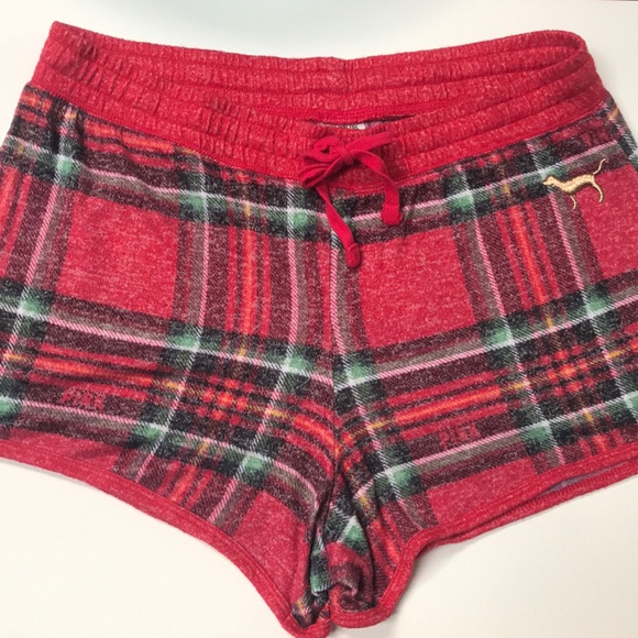 Plaid Christmas Pajama Shorts on Sale 